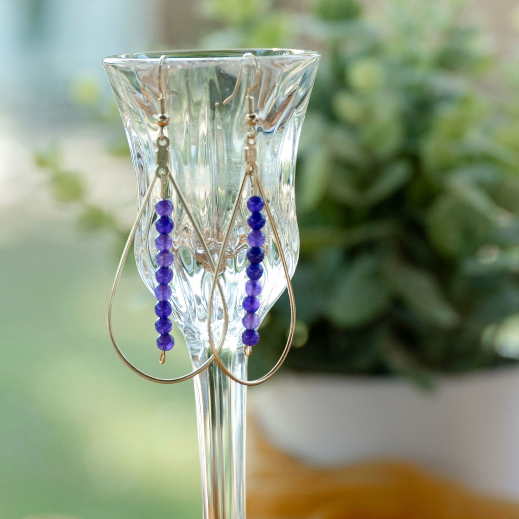 Amethyst Petal Earrings