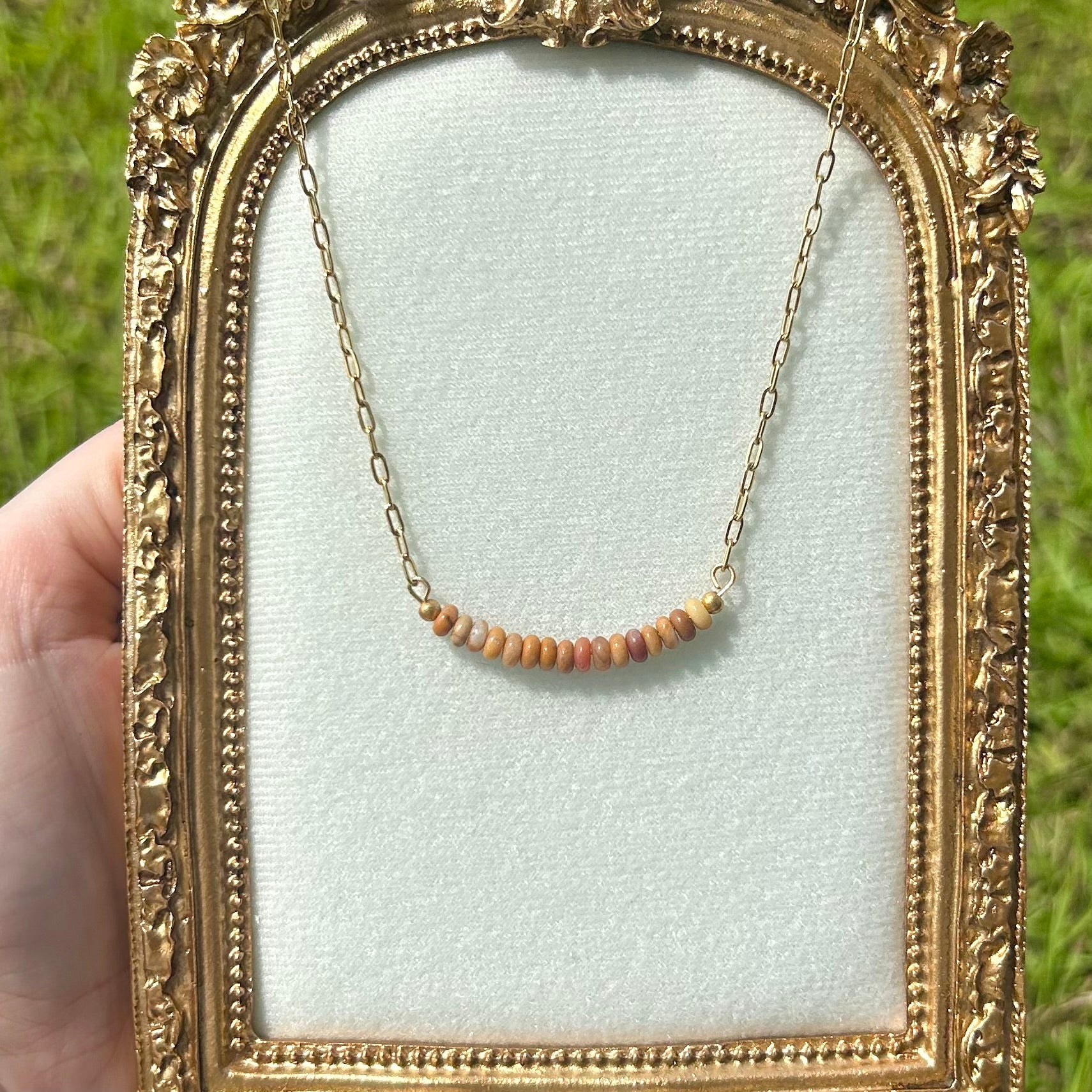 Amazonite Sienna Arc Necklace
