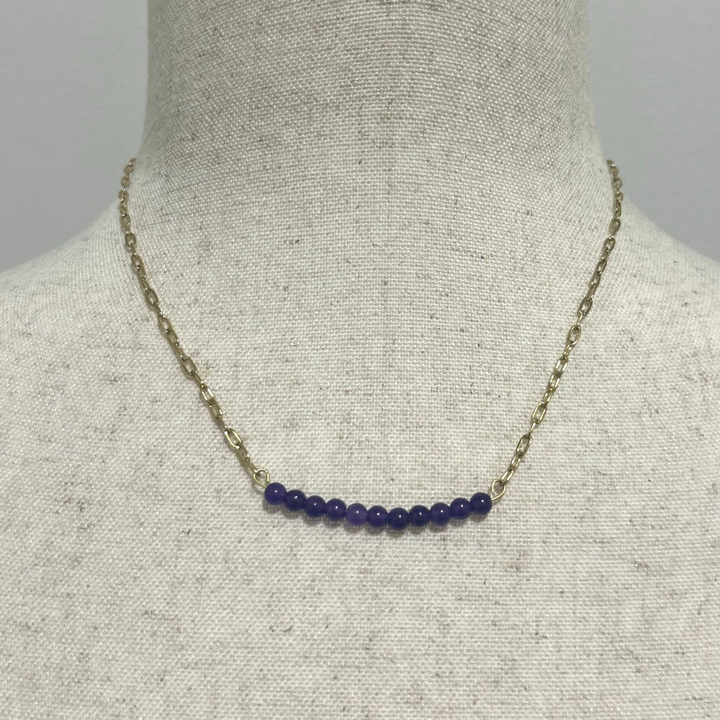 Amethyst Bar Necklace