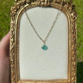 Aquamarine Quartz Drop Necklace