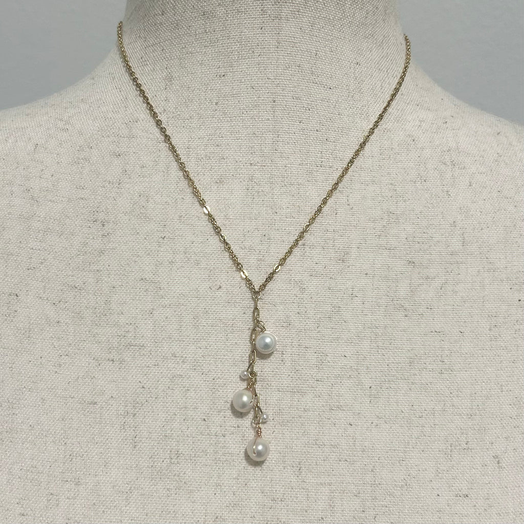 Pearl Cluster Necklace