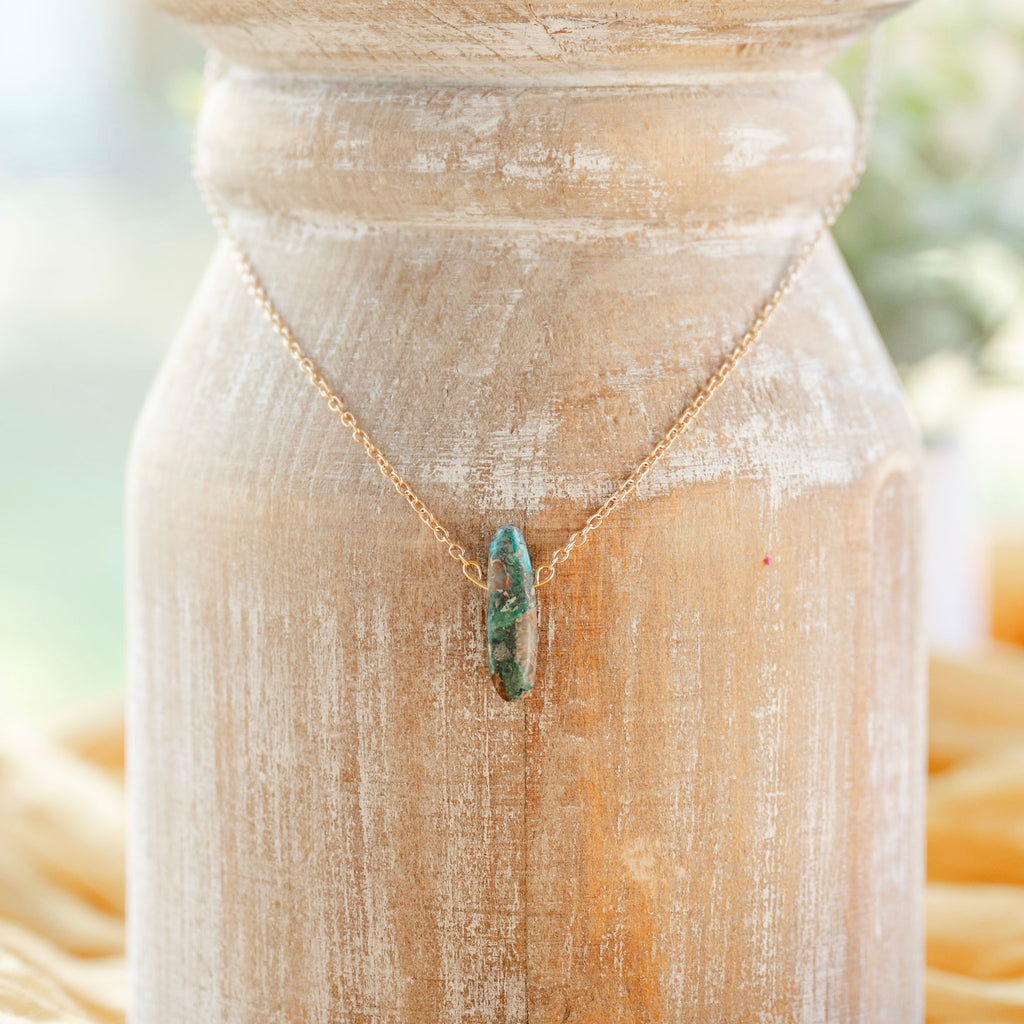 Chrysocolla Drop Necklace
