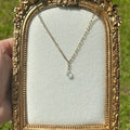 Aquamarine Teardrop Necklace