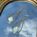 Aquamarine Petal Drop Earrings