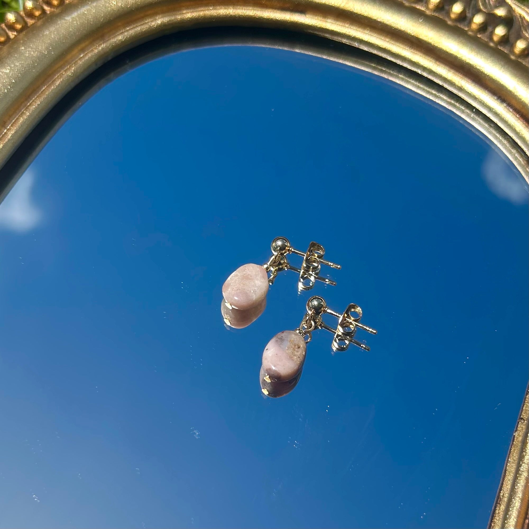 Pink Opal Simple Studs