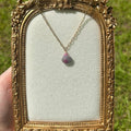 Ruby Zoisite Drop Necklace