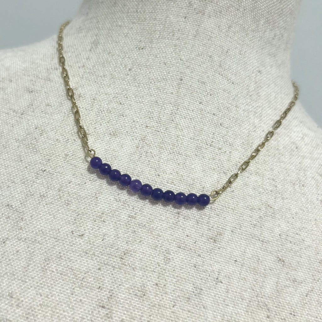 Amethyst Bar Necklace