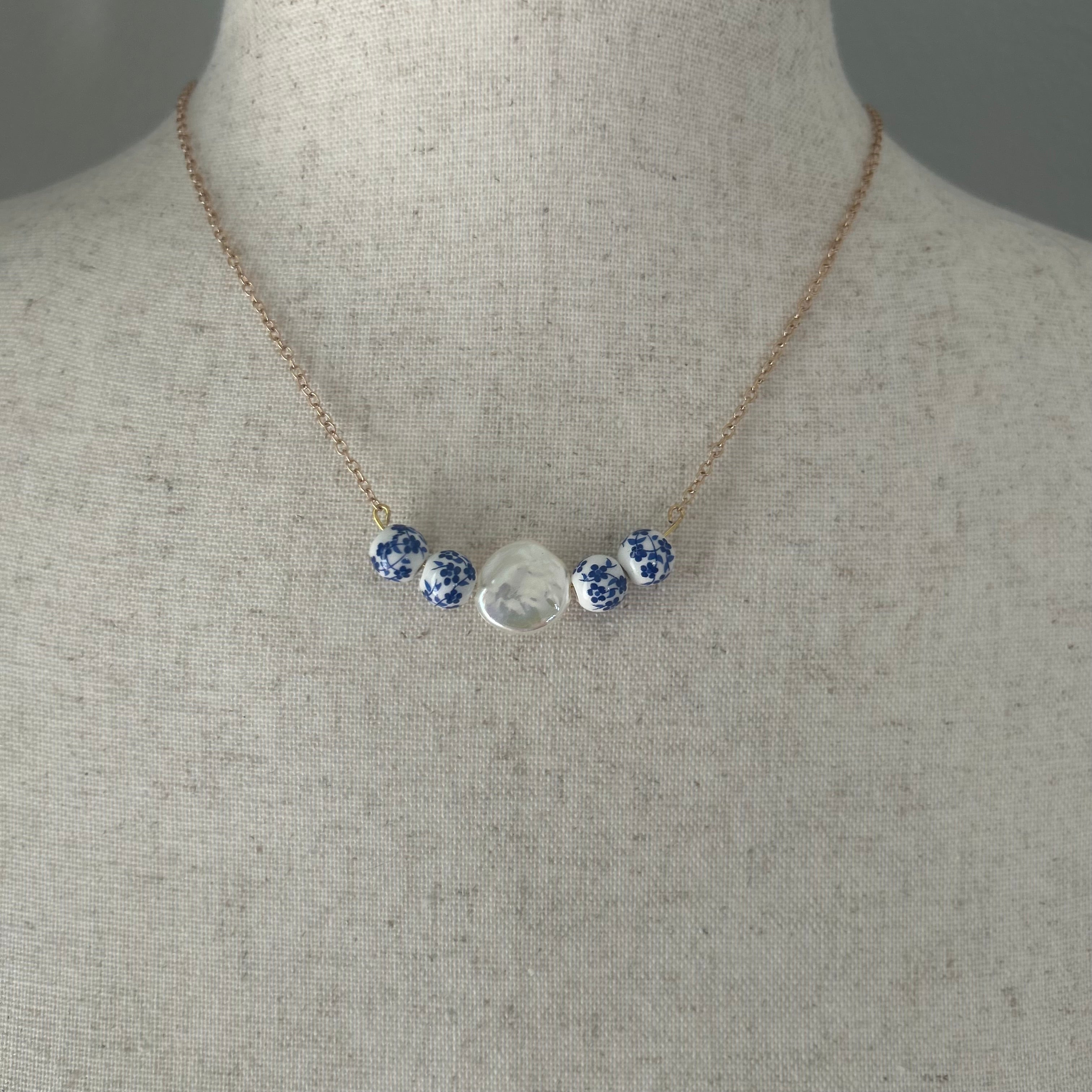 Porcelain Row Necklace