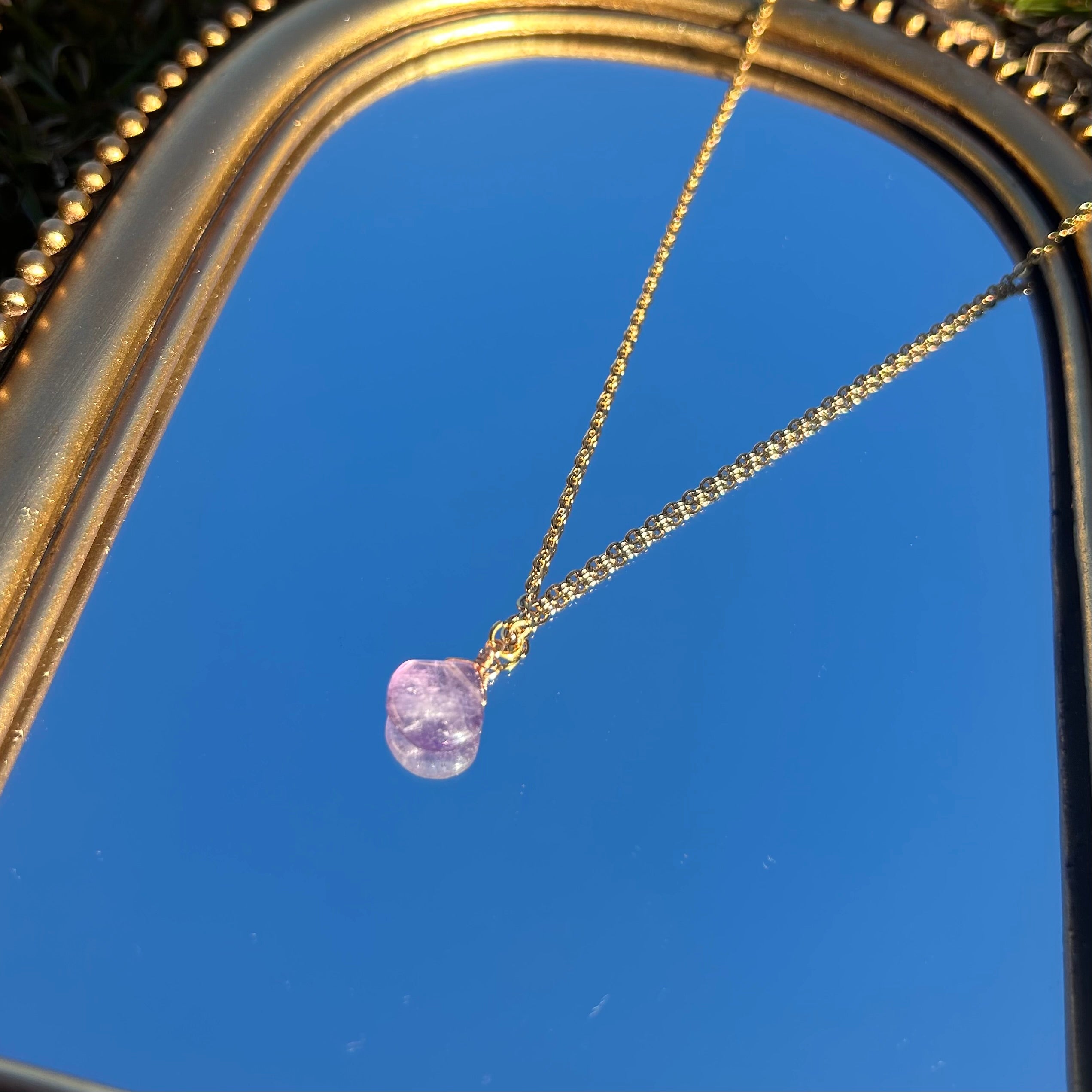 Amethyst Drop Necklace