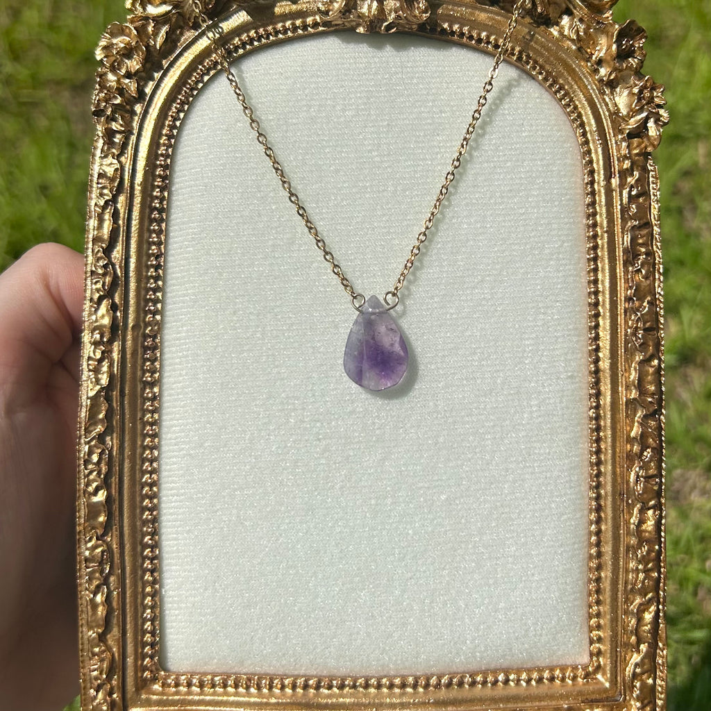 Amethyst Petal Necklace