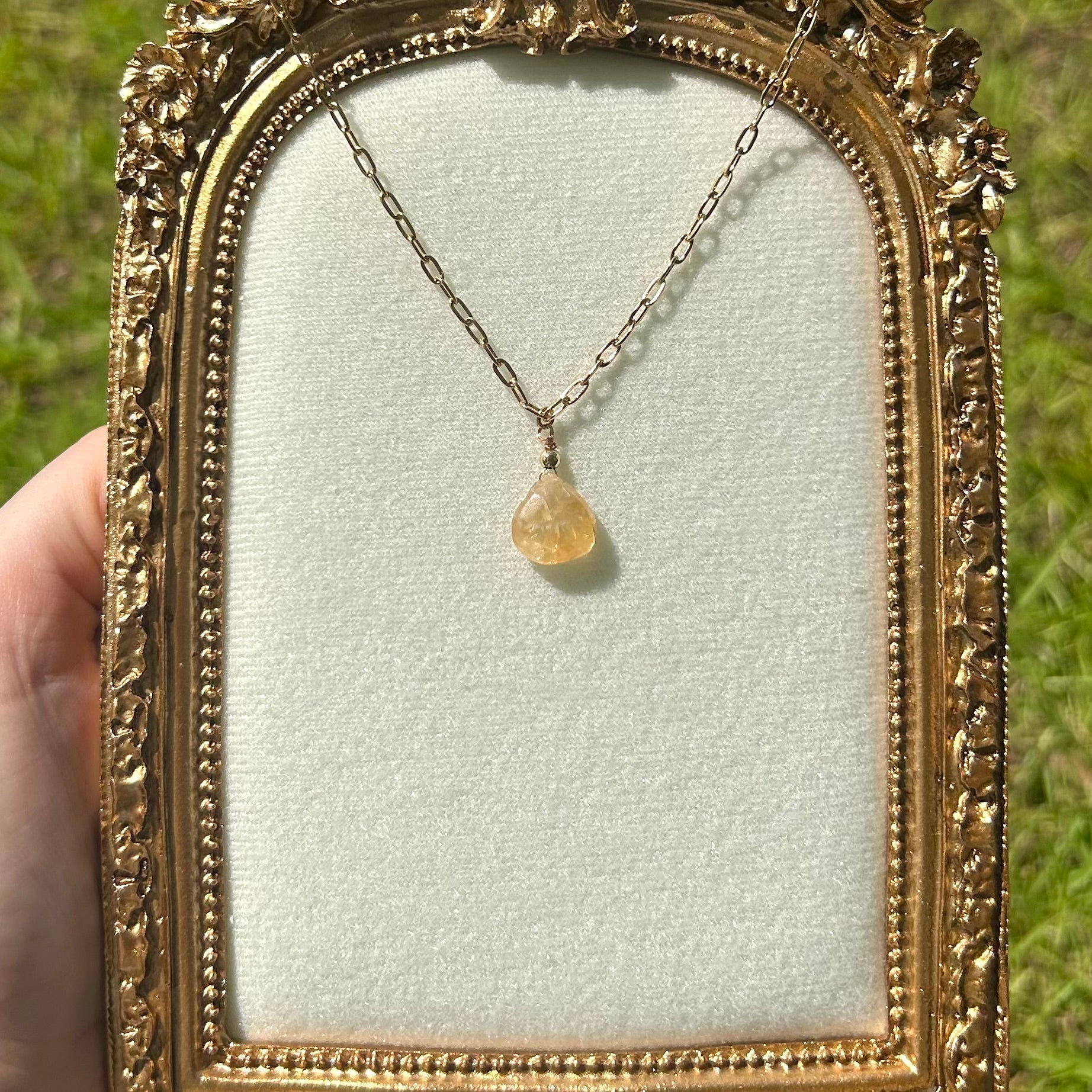 Citrine Drop Necklace