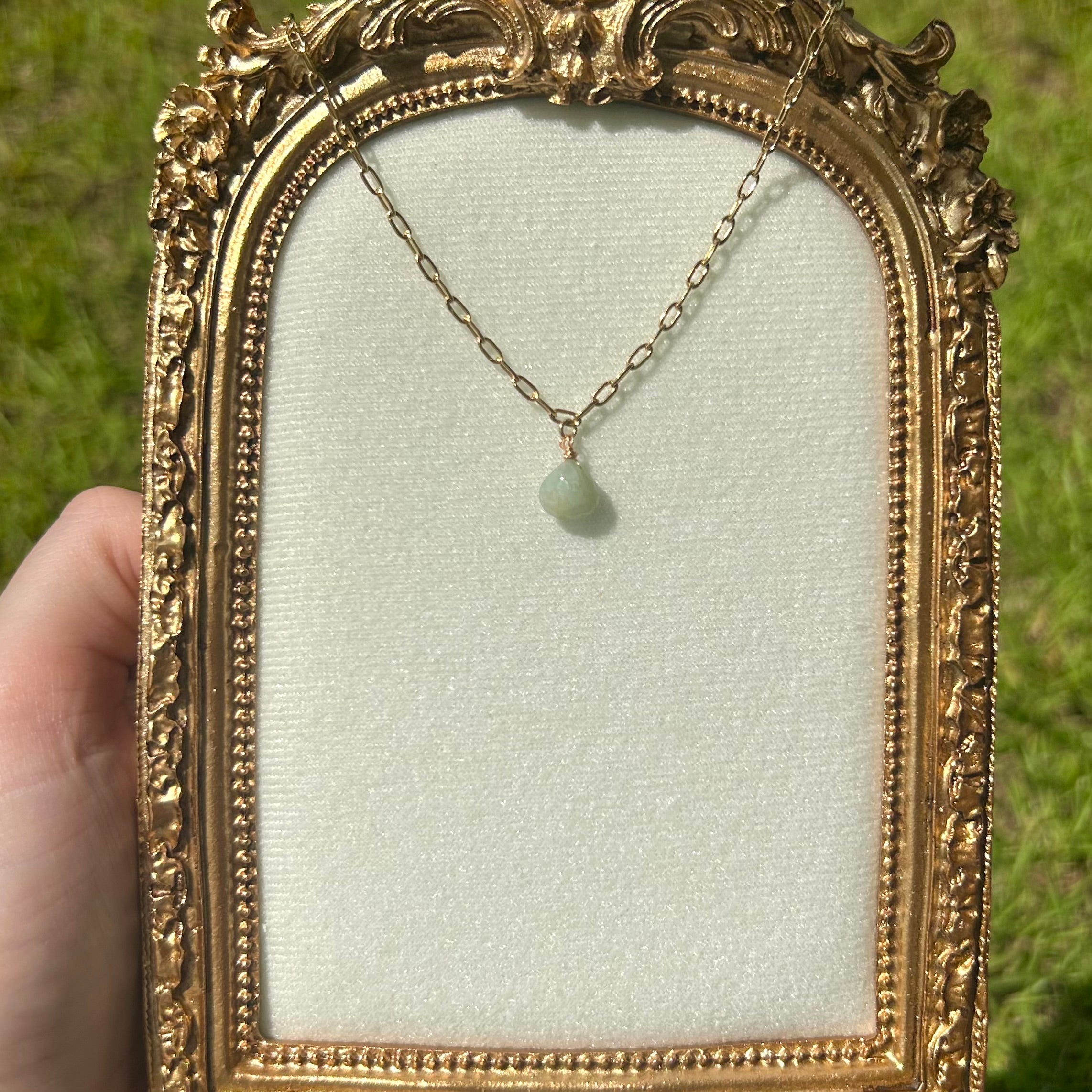 Aquamarine Drop Necklace