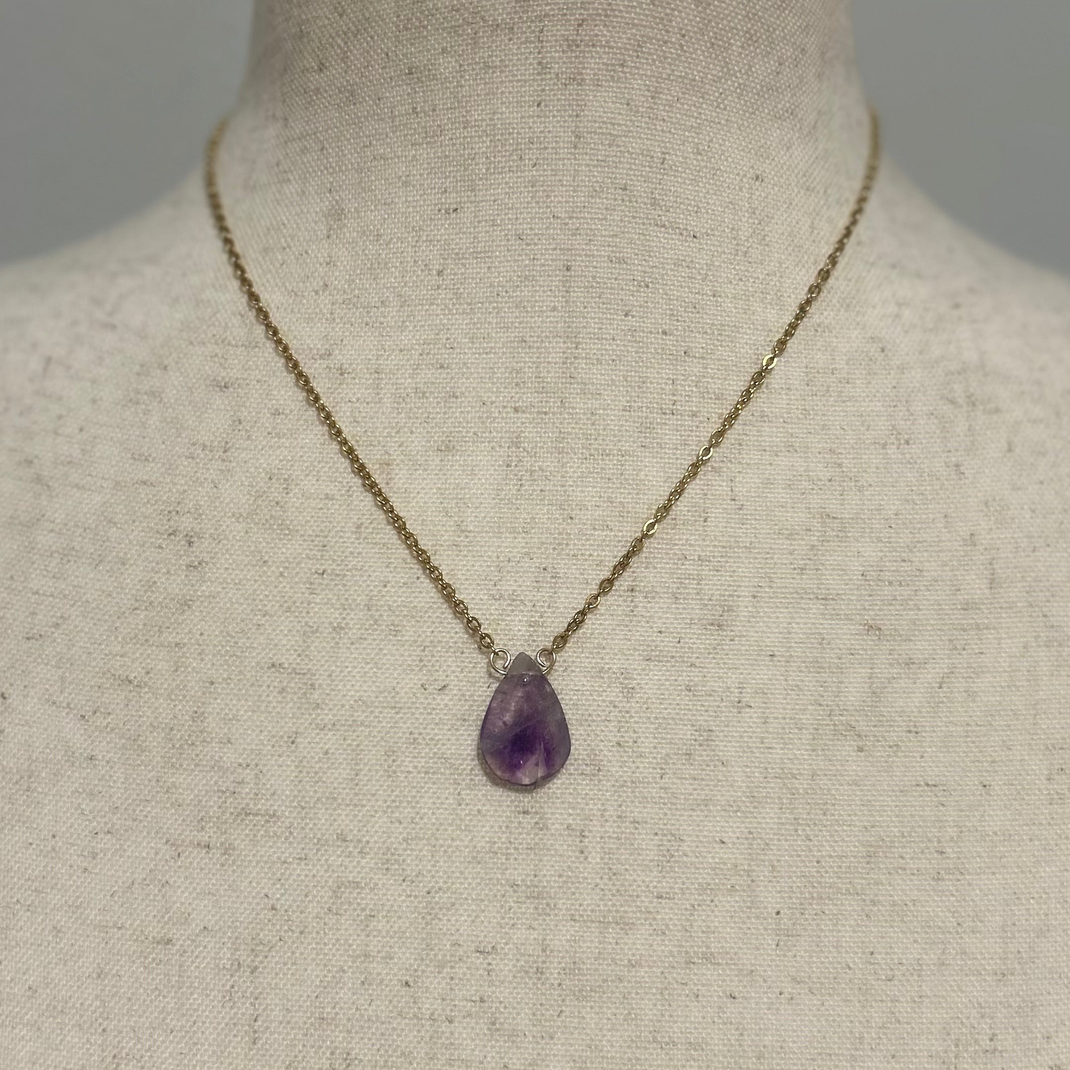 Amethyst Petal Necklace