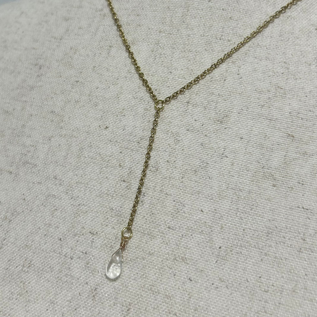 Aquamarine Lariat Necklace