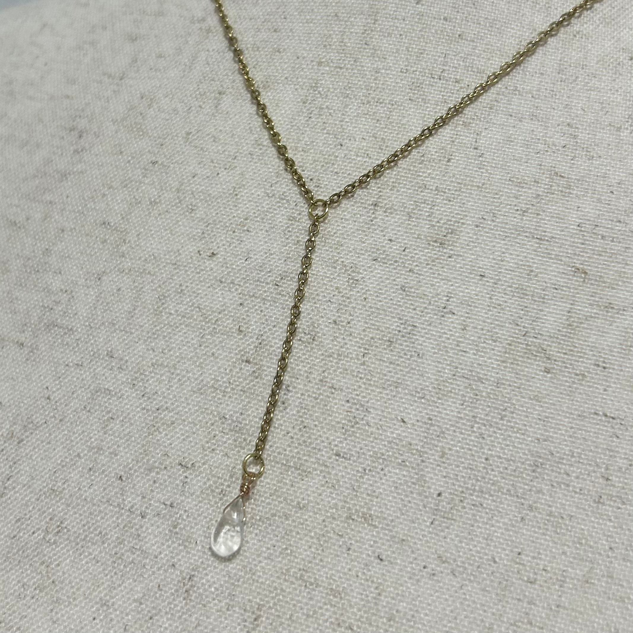 Aquamarine Lariat Necklace