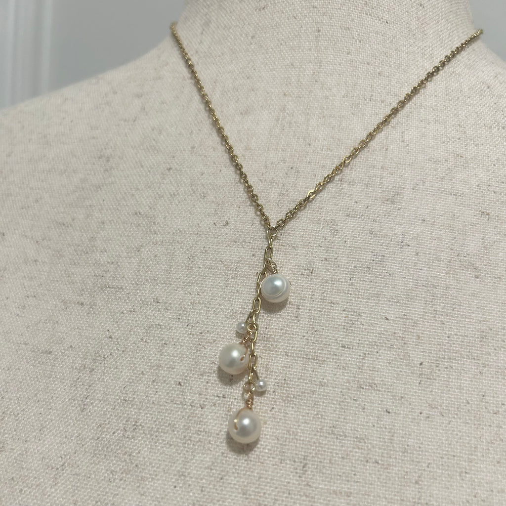 Pearl Cluster Necklace