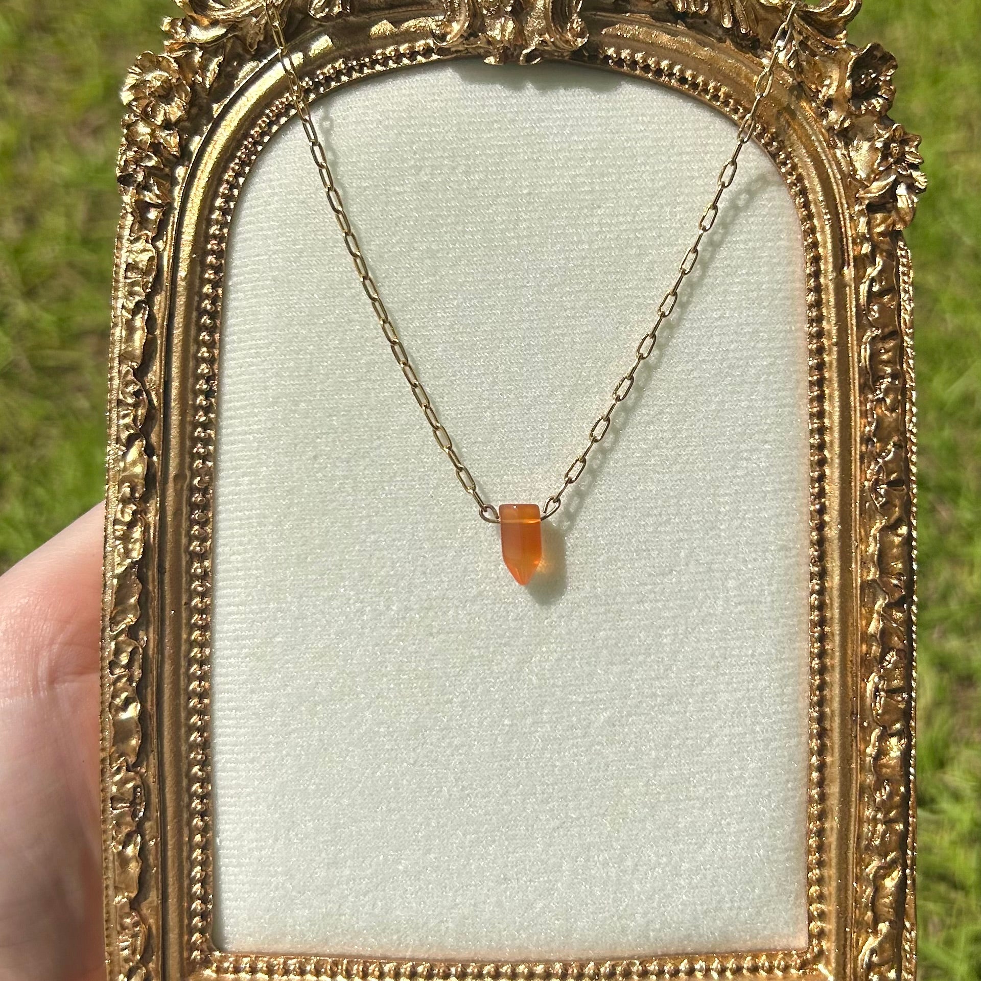 Carnelian Point Necklace