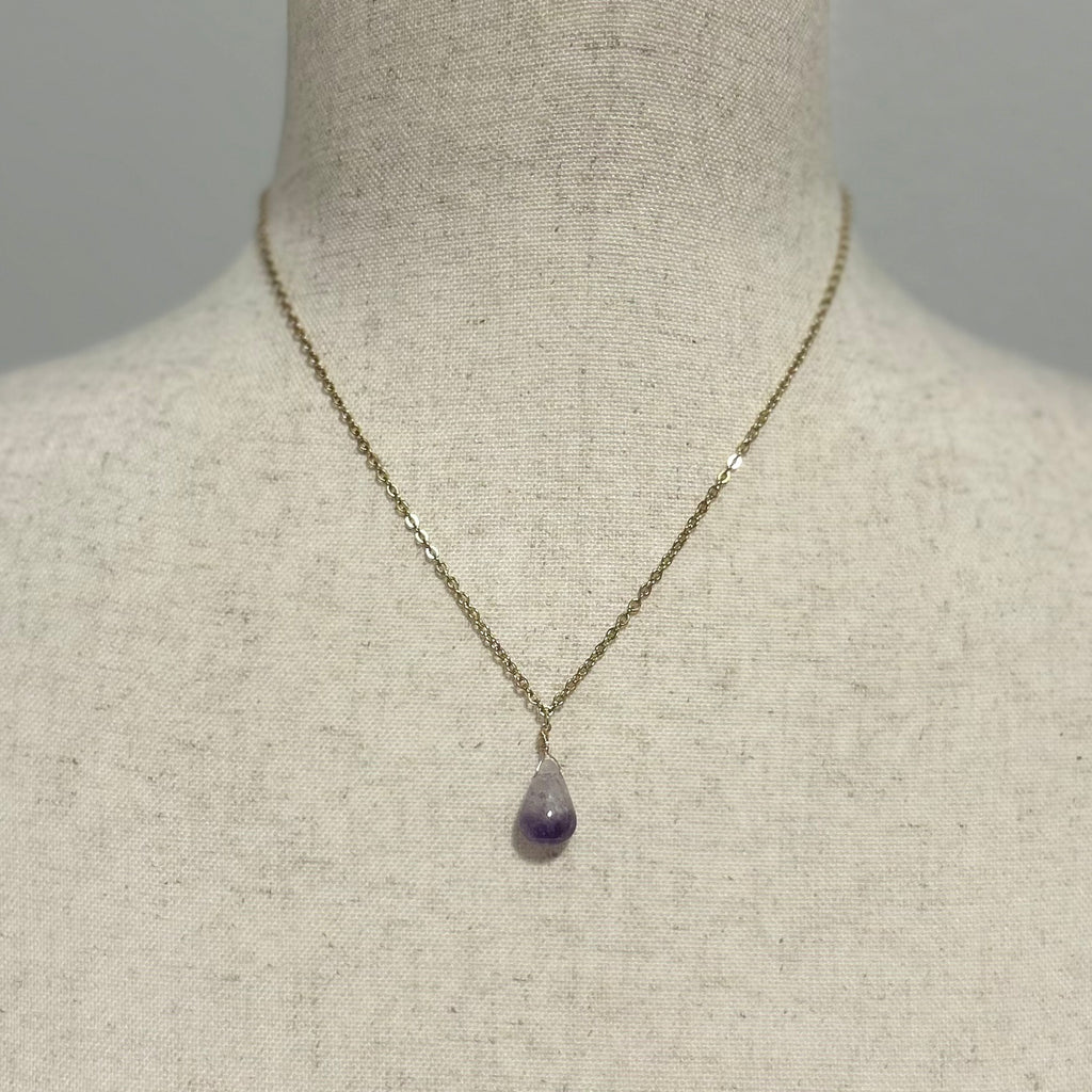 Amethyst Teardrop Necklace