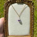 Amethyst Teardrop Necklace