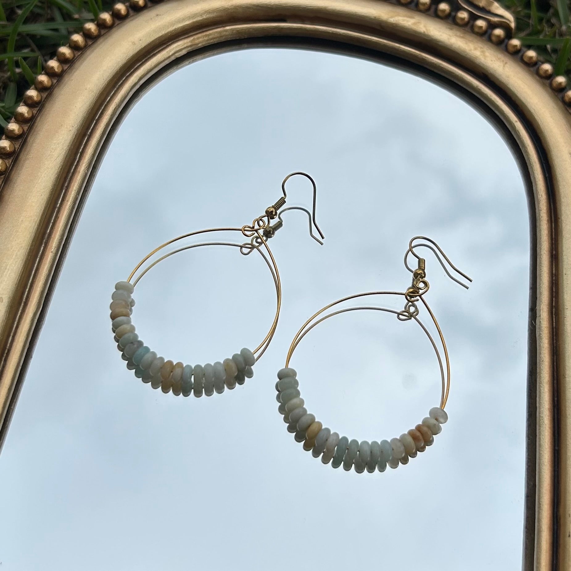 Amazonite Arc Earrings