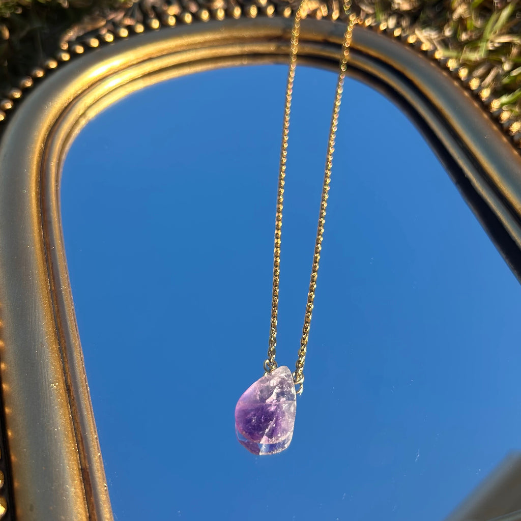Amethyst Petal Necklace