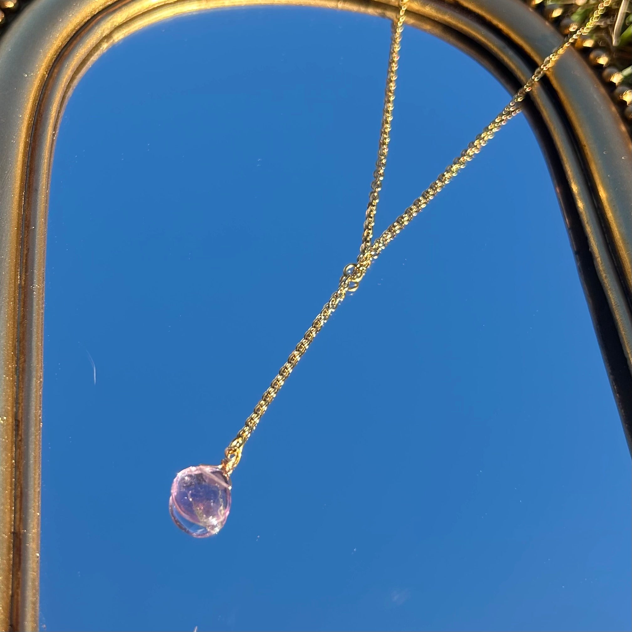 Amethyst Lariat Necklace