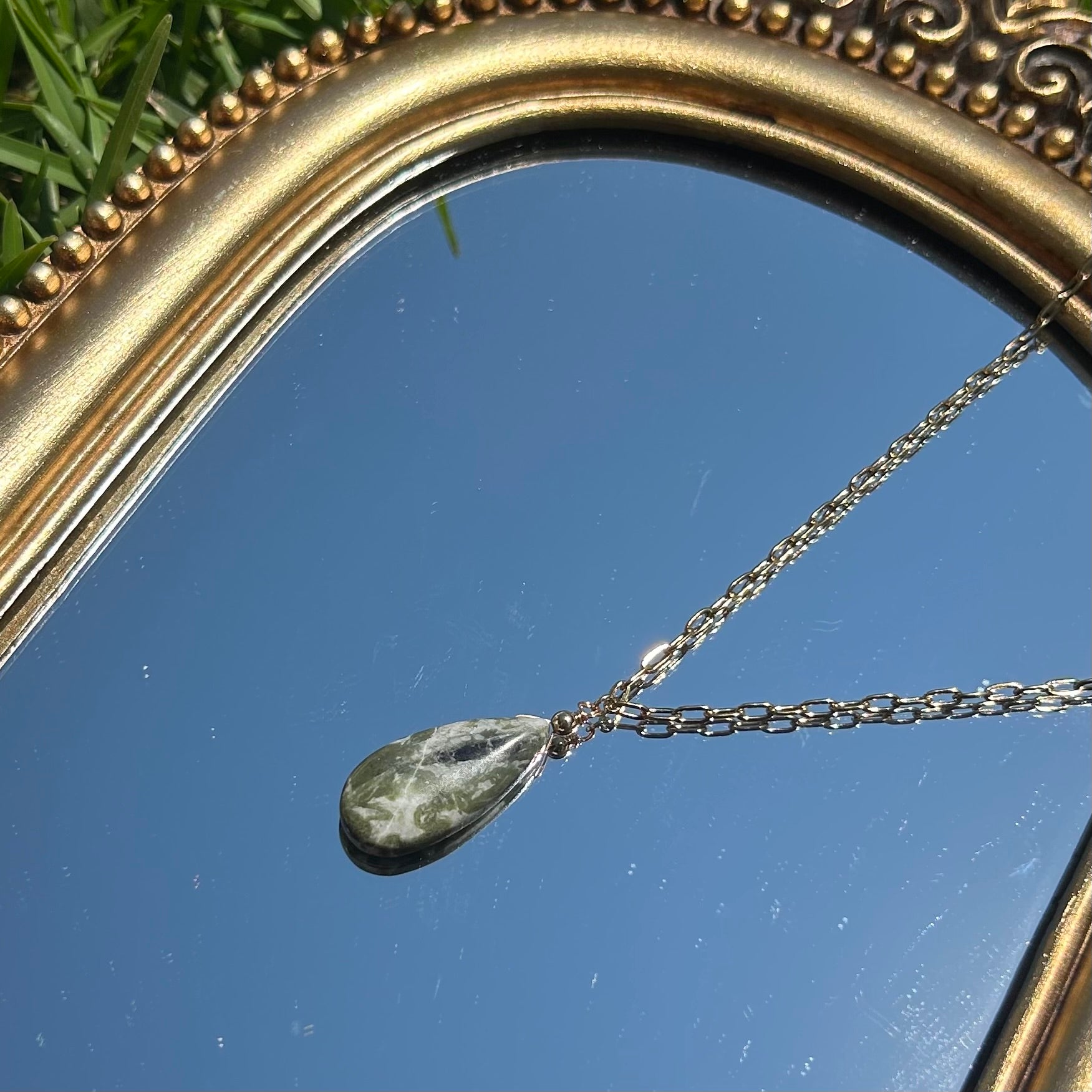 Earth Jasper Drop Necklace
