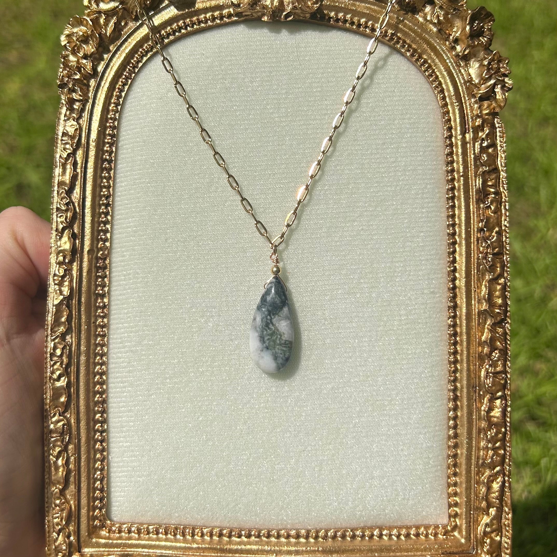 Earth Jasper Drop Necklace