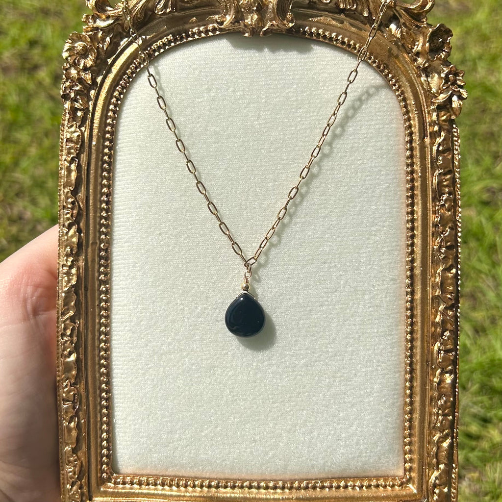 Onyx Drop Necklace