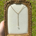 Aquamarine Lariat Necklace