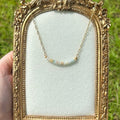 Amazonite Pebble Arc Necklace