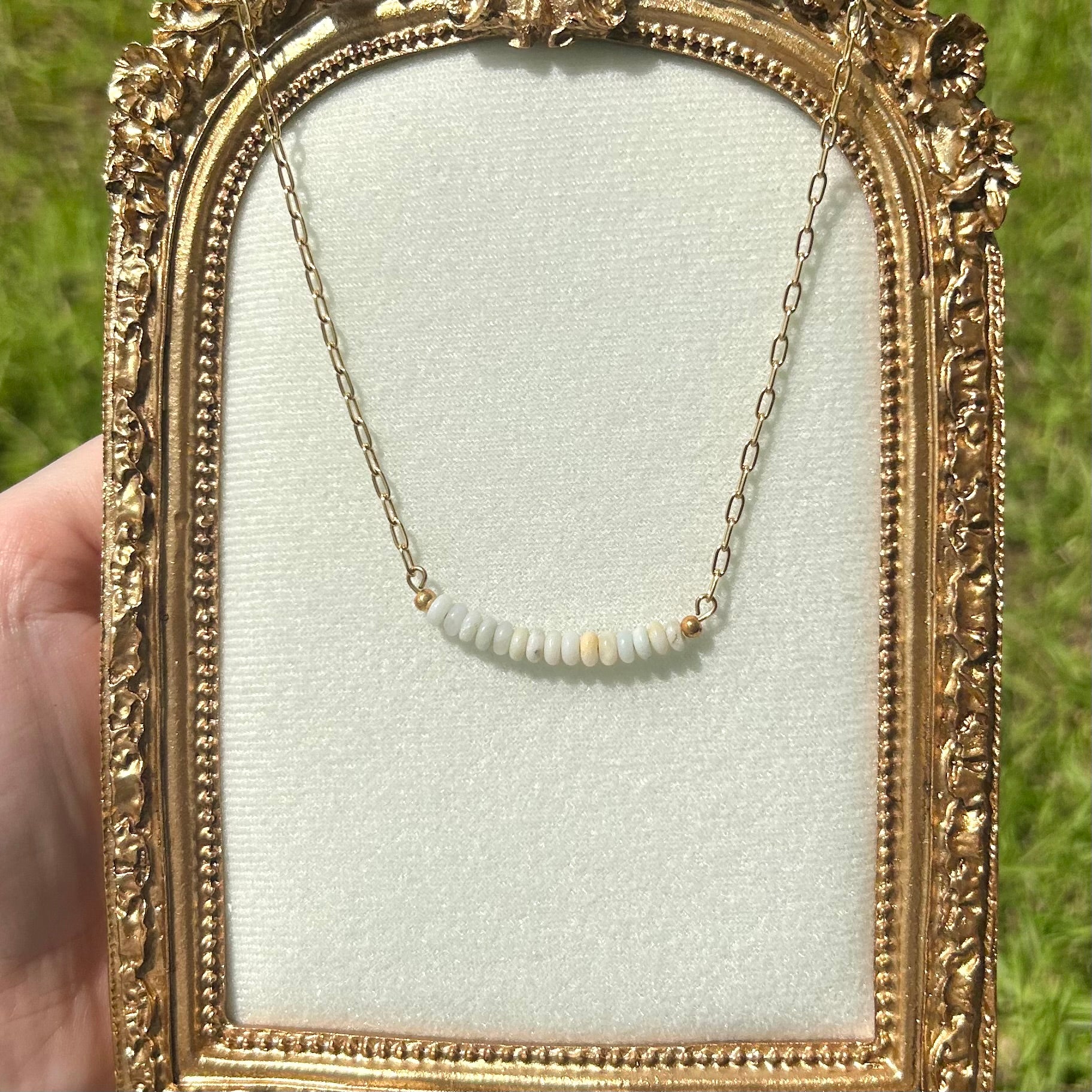 Amazonite Sky Arc Necklace