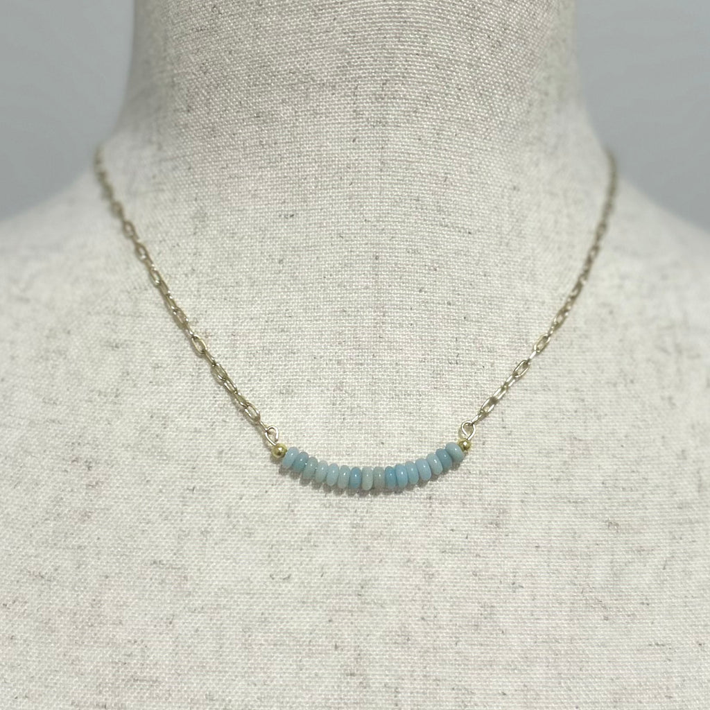 Amazonite Glacier Arc Necklace