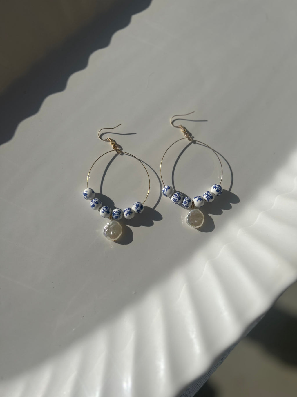 Porcelain Pearl Earrings