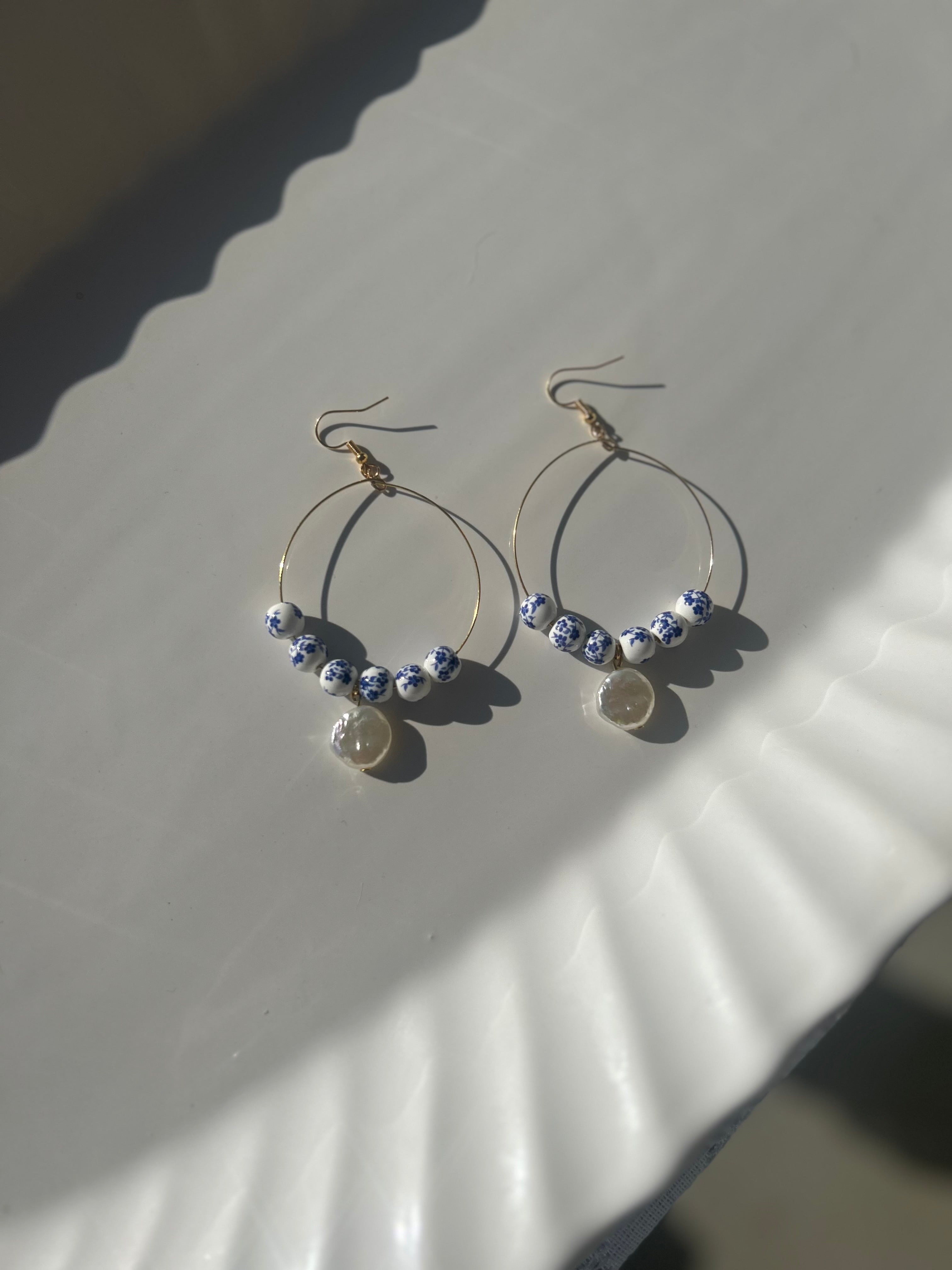 Porcelain Pearl Earrings