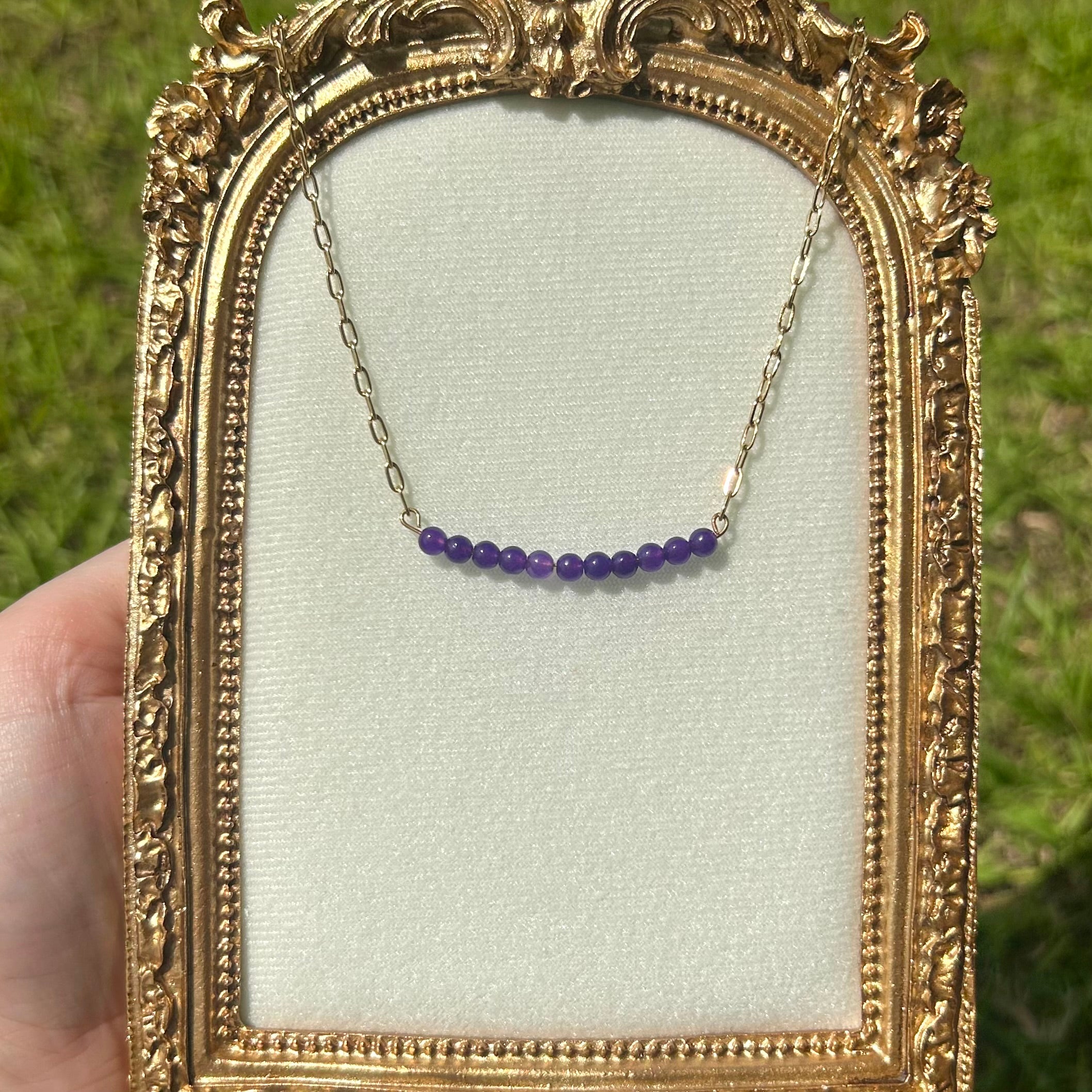 Amethyst Bar Necklace