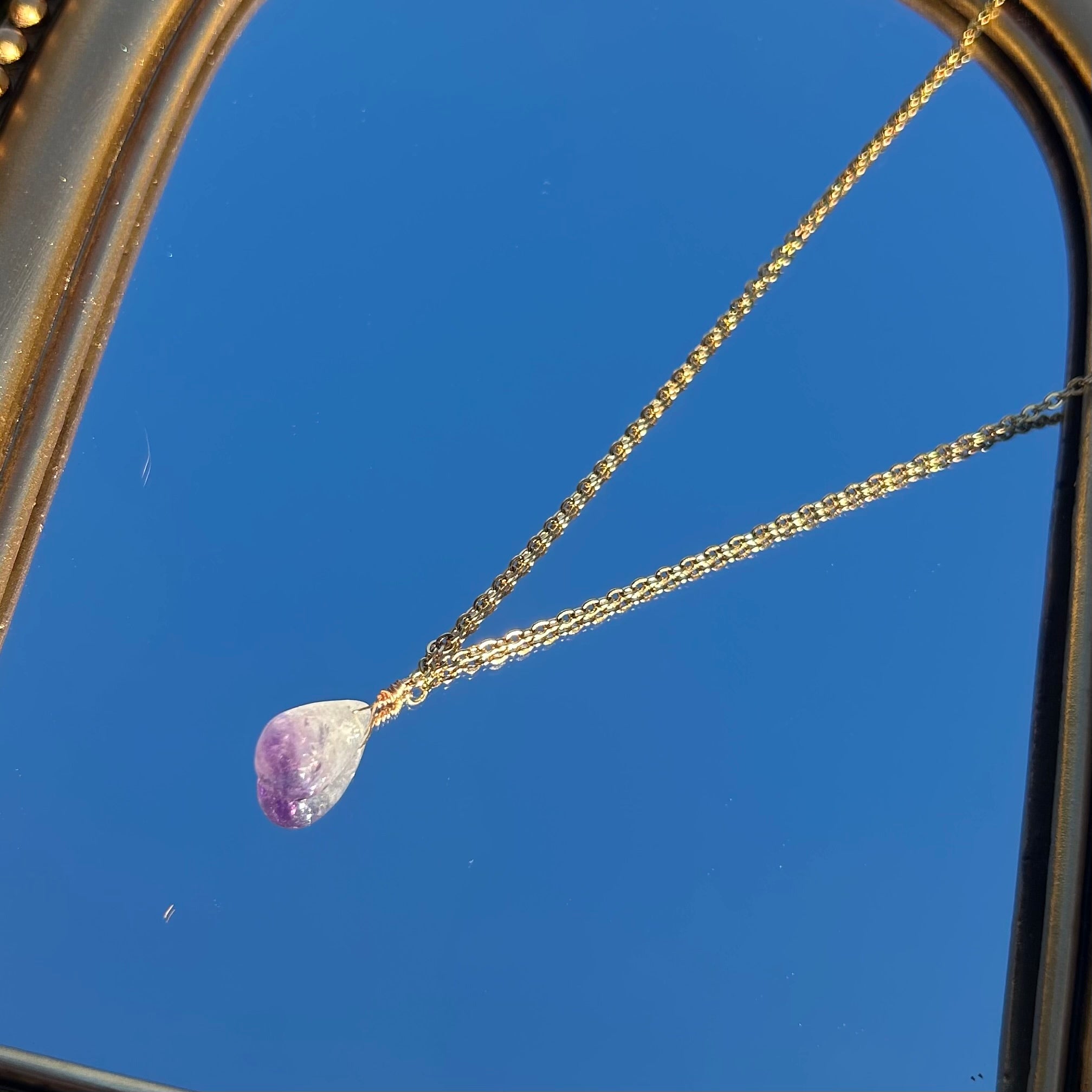 Amethyst Teardrop Necklace