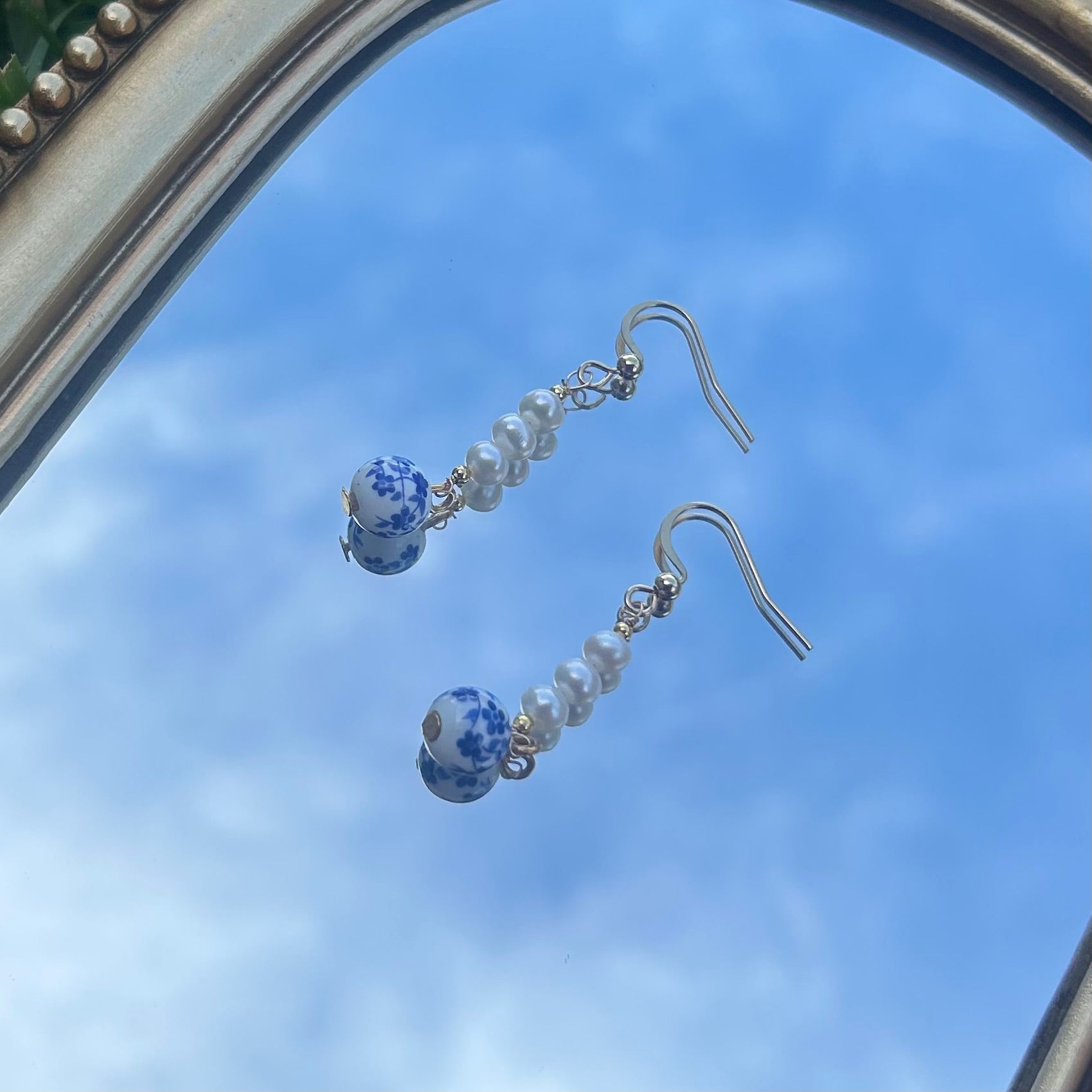 Porcelain Pearl Earrings