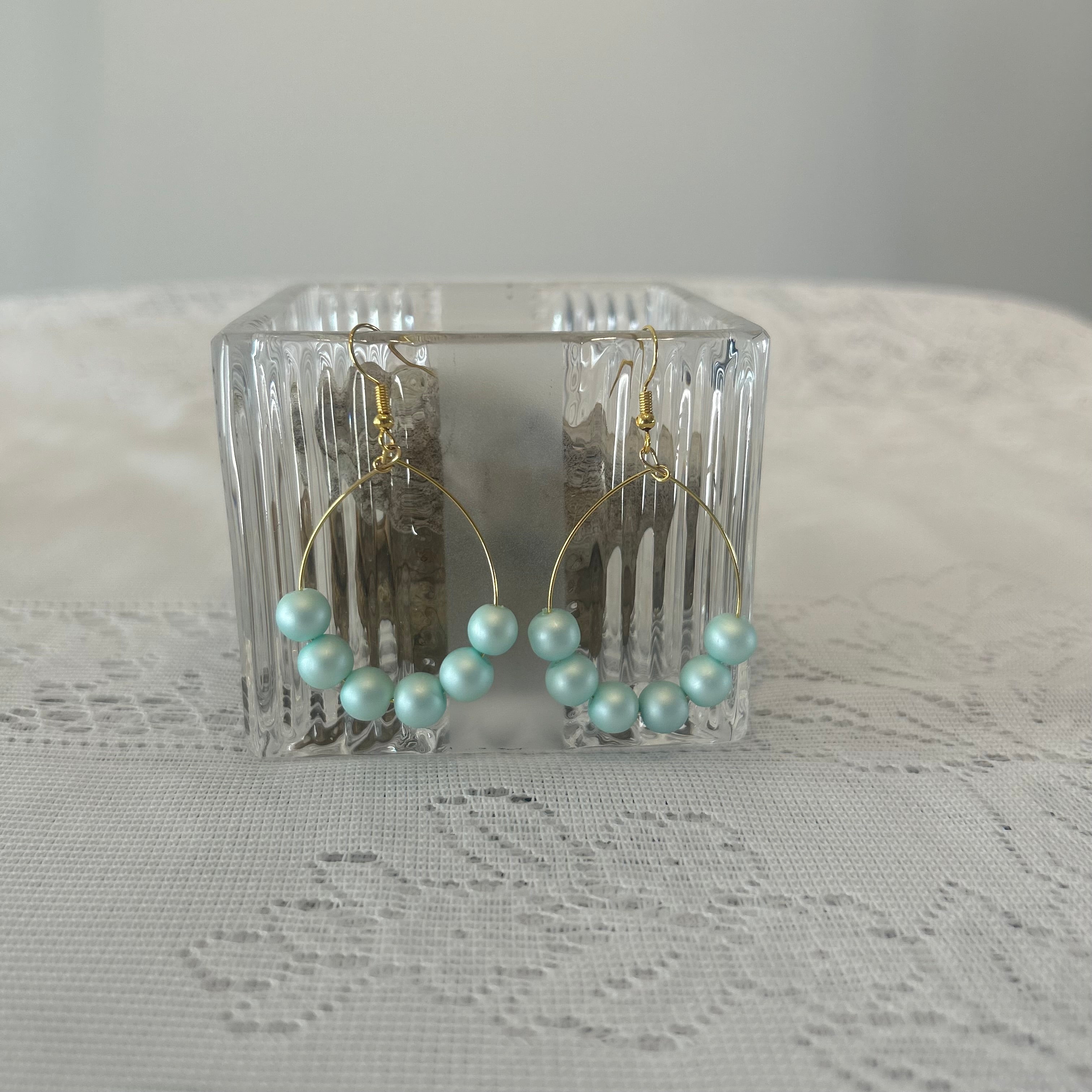 Seafoam Hoop Earrings