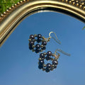 Black Pearl Hoop Earrings