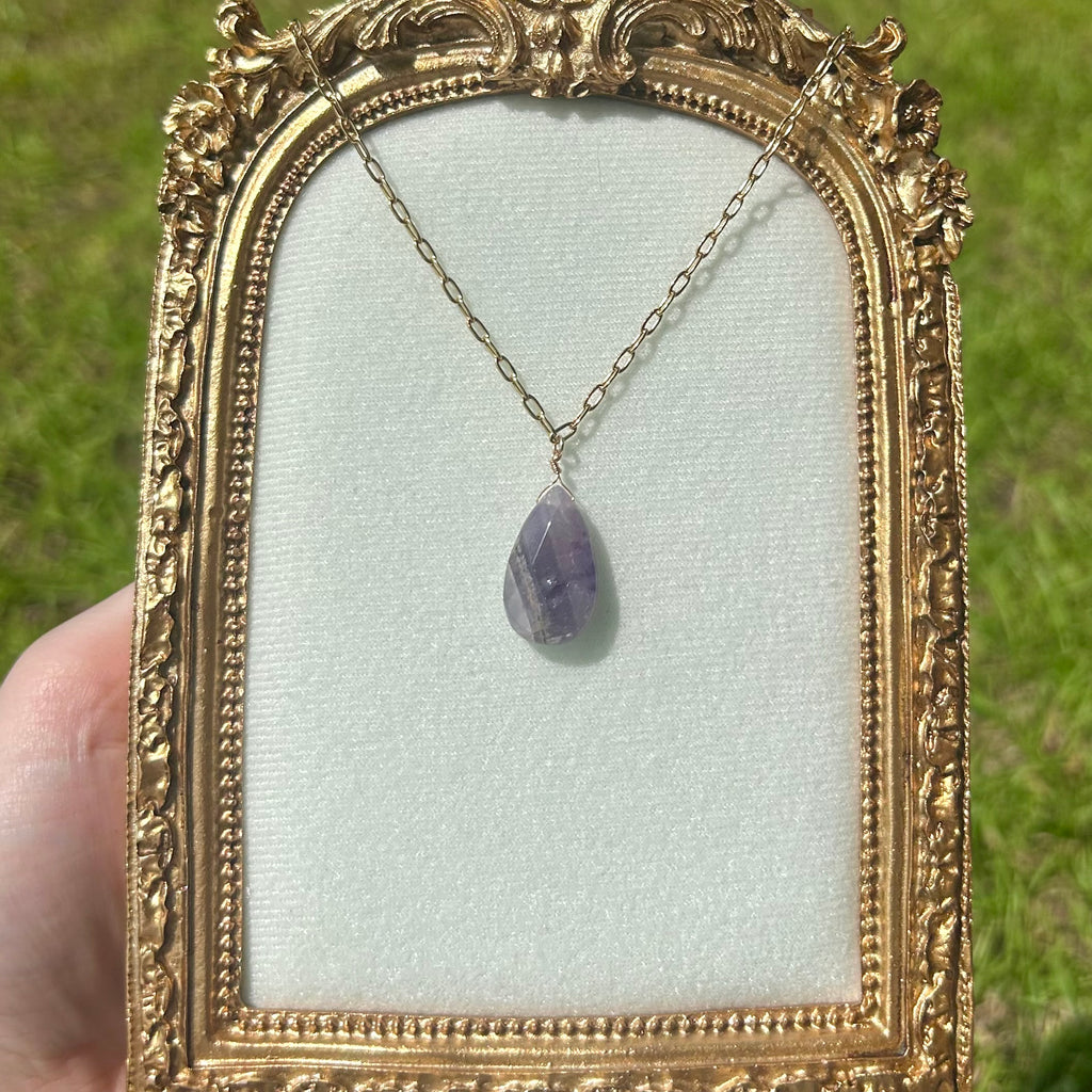 Amethyst Petal Necklace