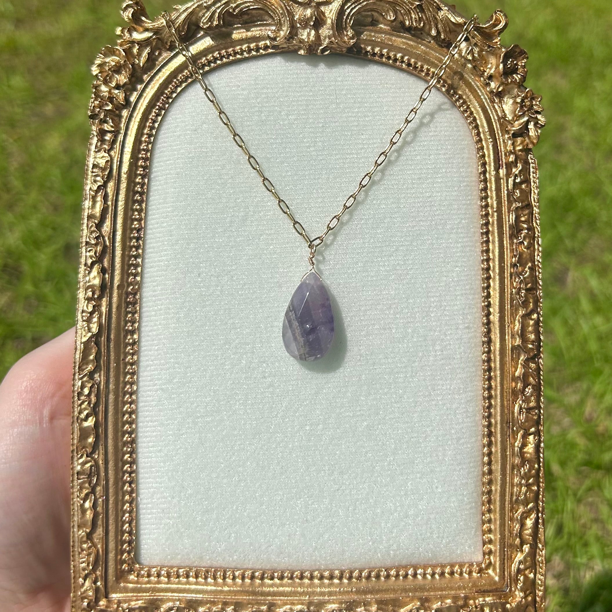 Amethyst Petal Necklace