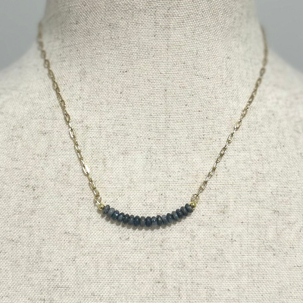 Amazonite Storm Arc Necklace