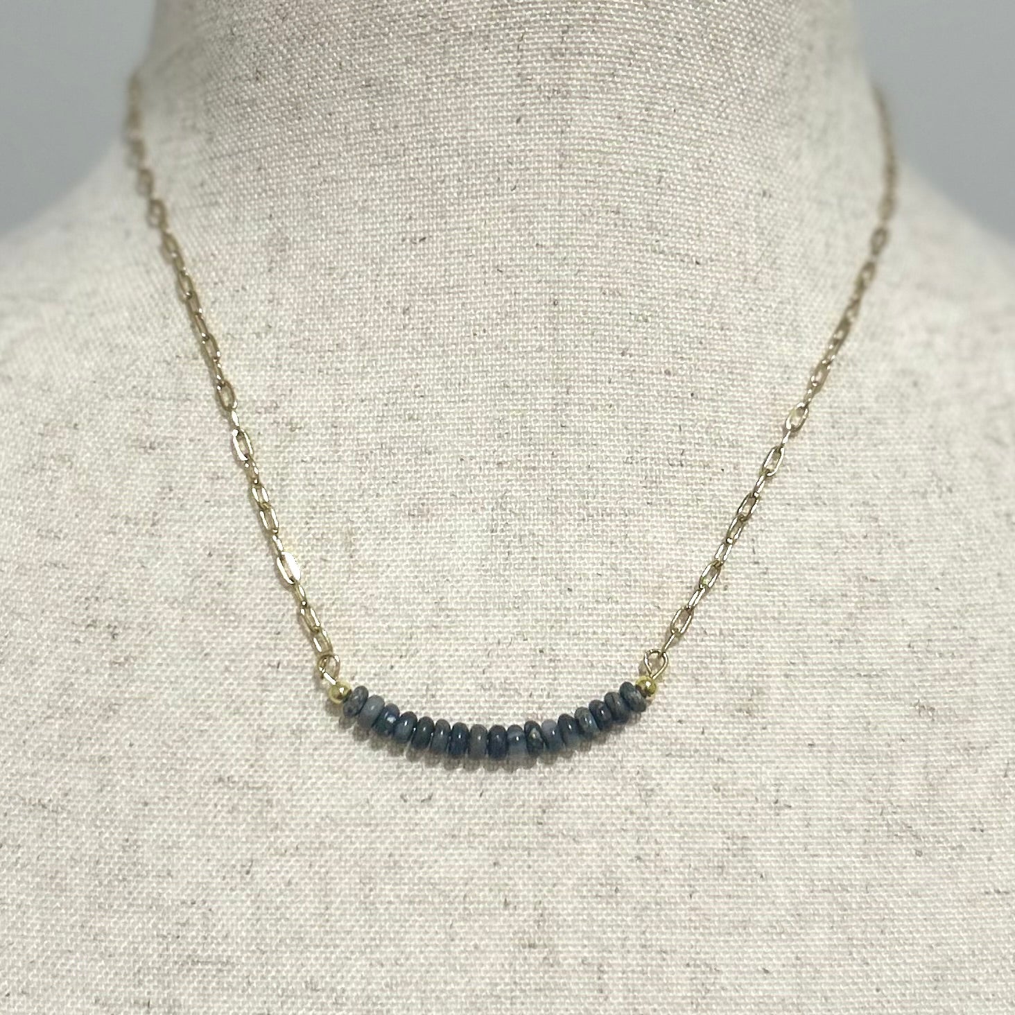 Amazonite Storm Arc Necklace