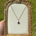 Garnet Teardrop Necklace