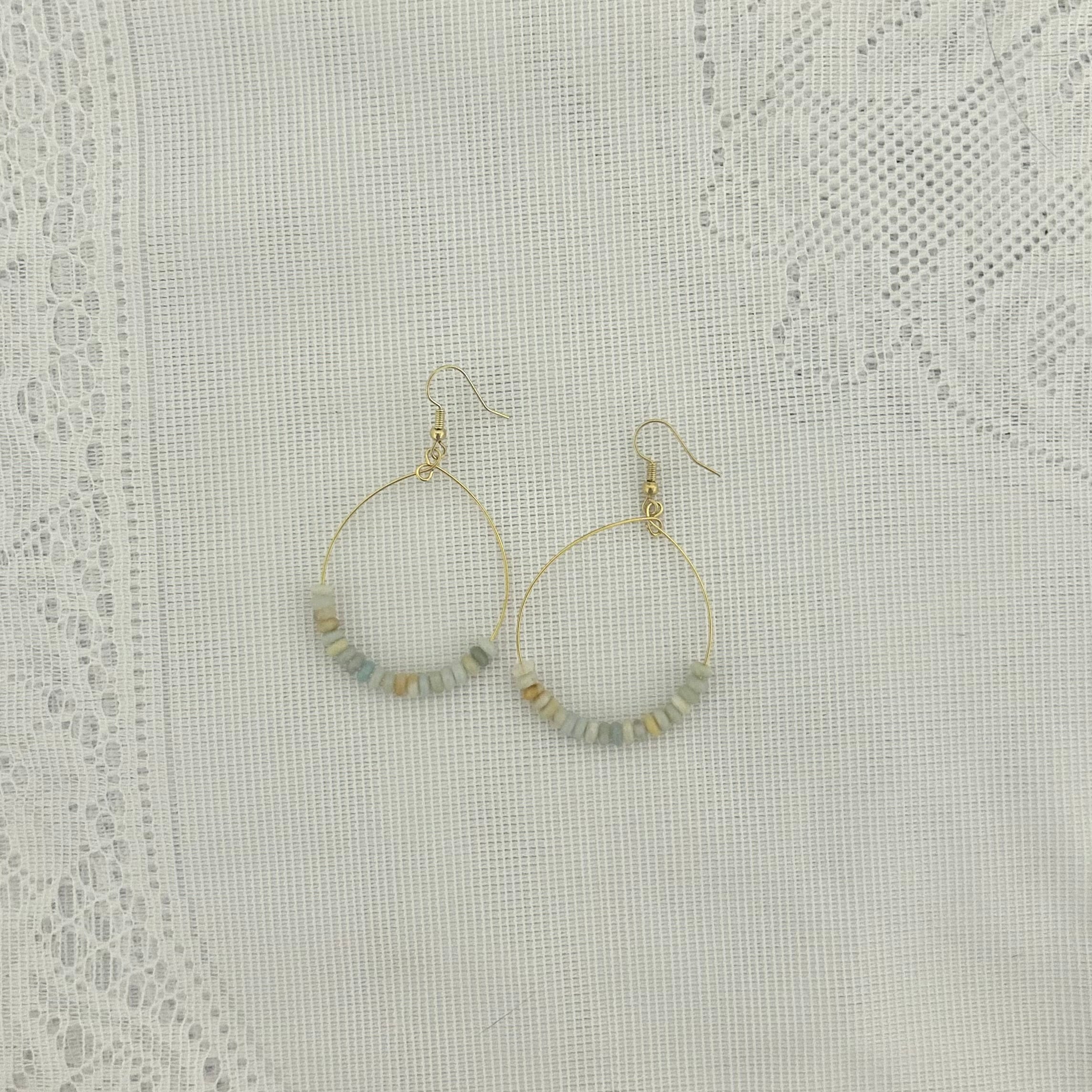 Amazonite Arc Earrings