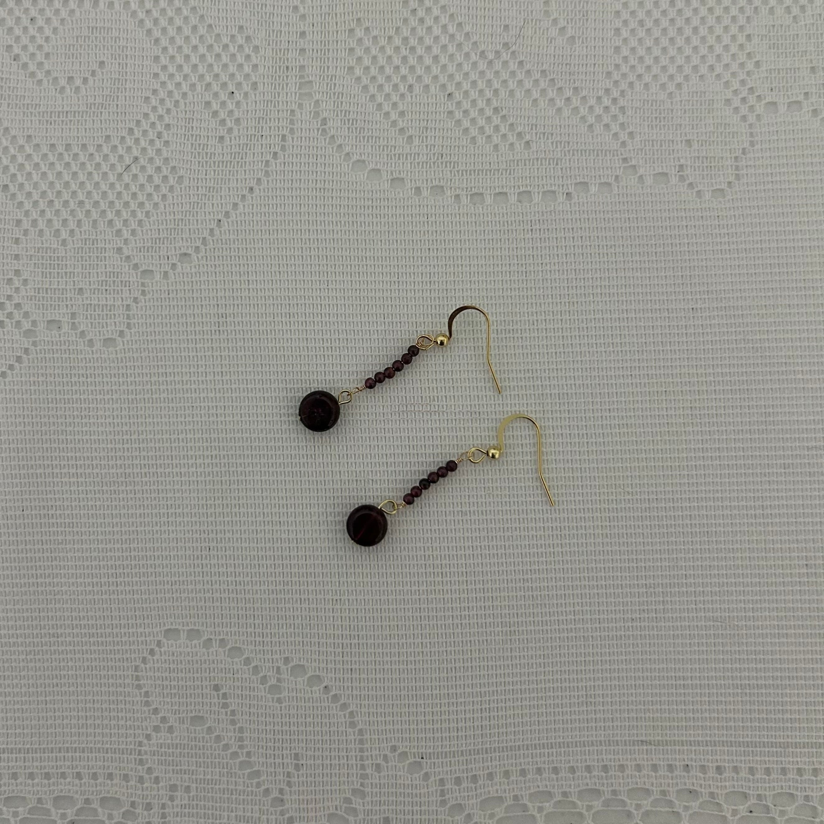 Garnet Dangle Earrings
