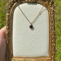 Garnet Drop Necklace