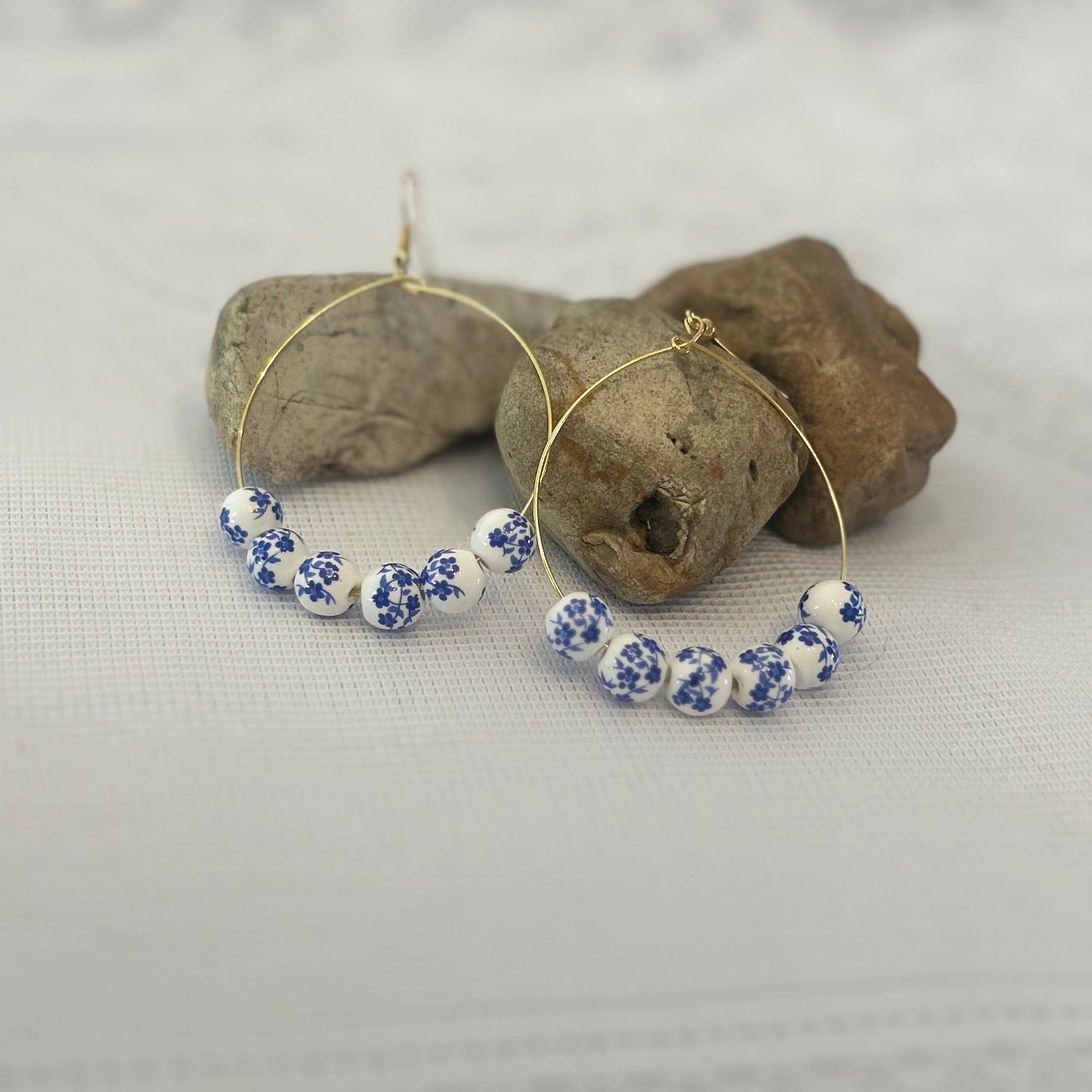 Porcelain Loop Earrings