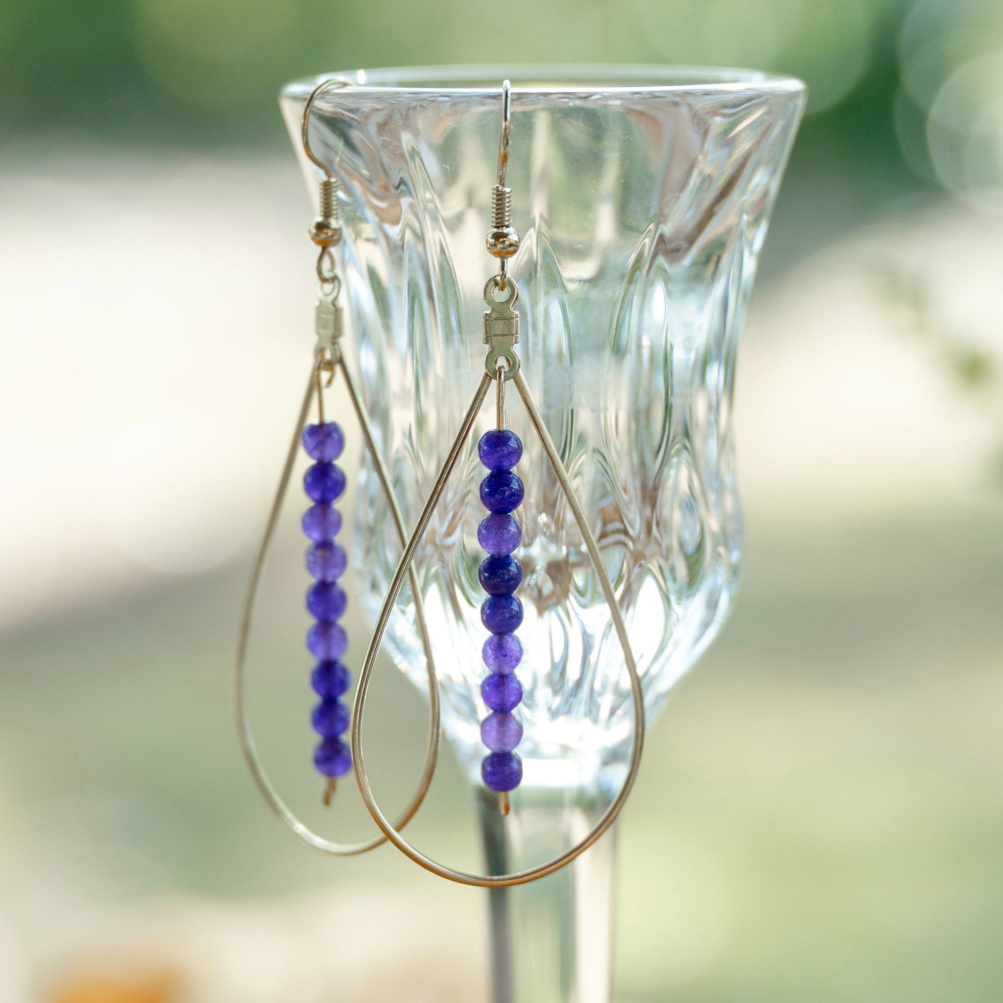 Amethyst Petal Earrings